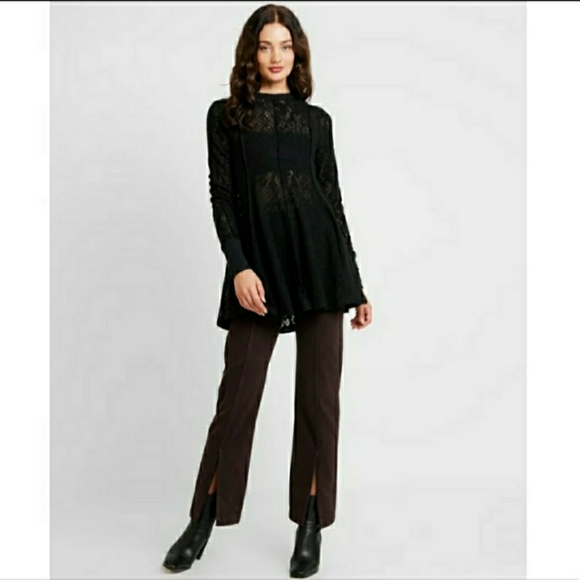 Free People Black Lace Tunic - Picture 6 of 16